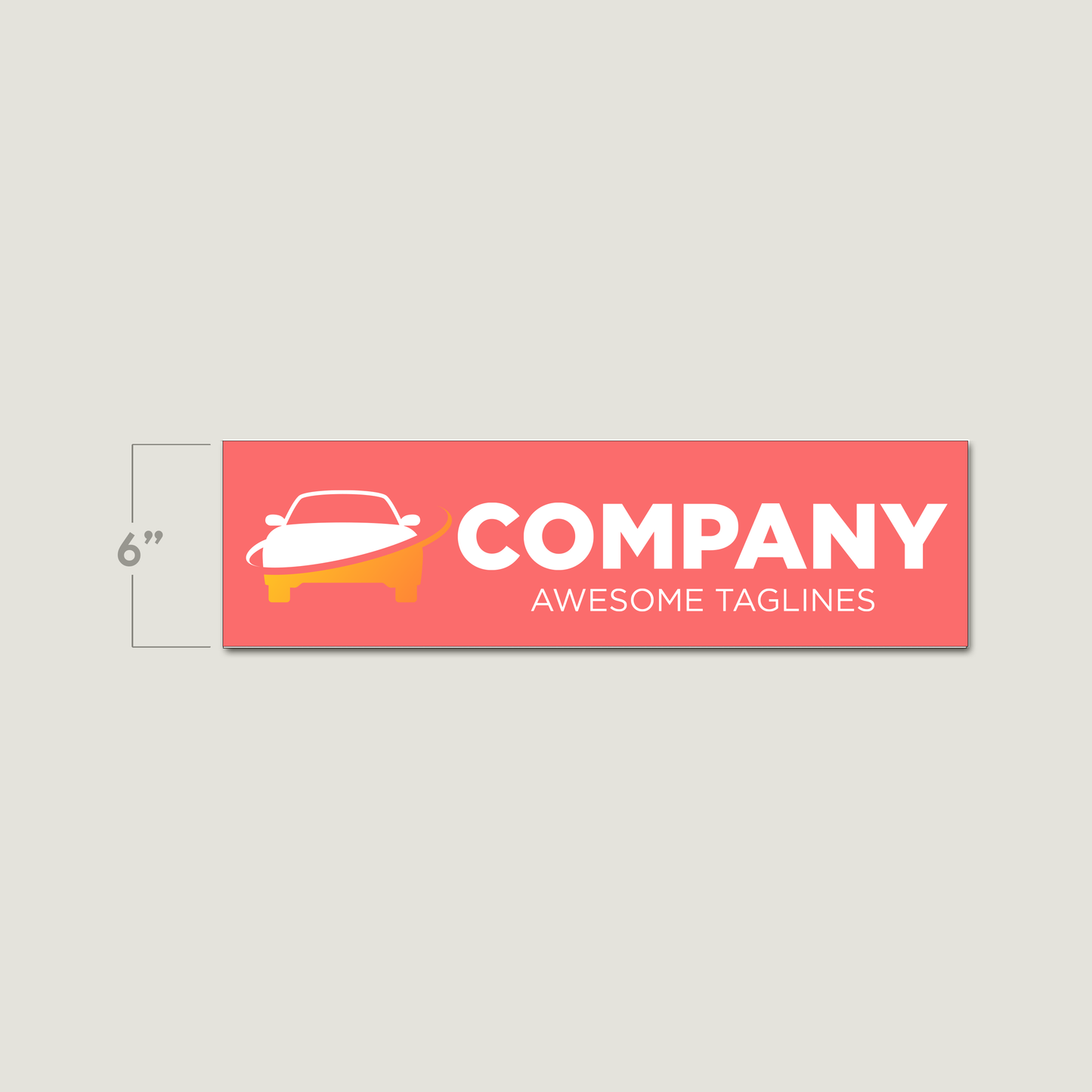 Full Color Sign 24" x 6" Name Rider